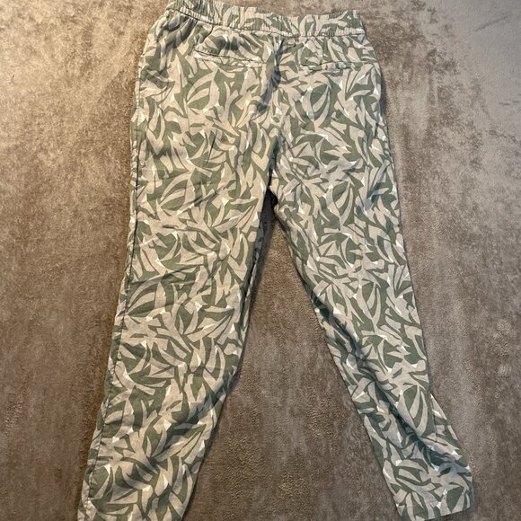 Old Navy Pants Womens Medium Linen High Rise Straight Taper Coastal Pull On - Picture 3 of 7